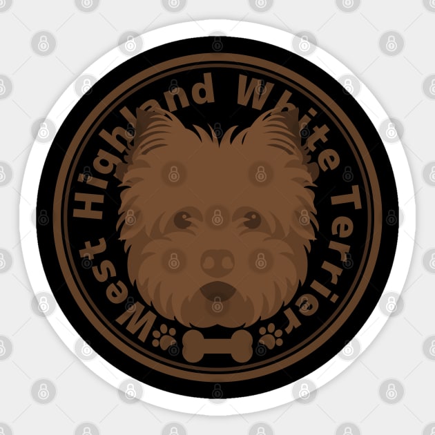 West Highland White Terrier Sticker by LulululuPainting